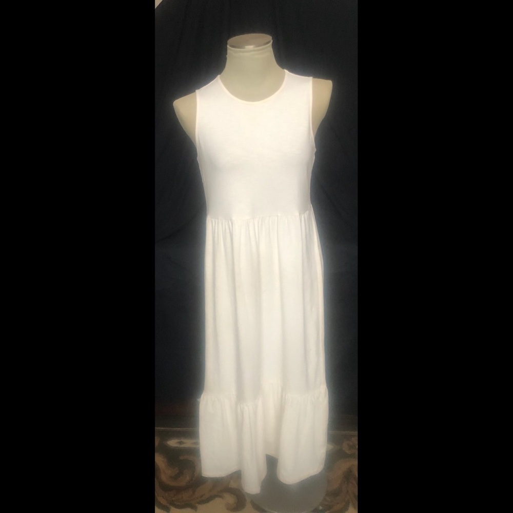 Old Navy Off-White Comfy Summer Sundress Midi